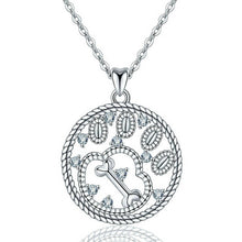 Load image into Gallery viewer, Paw and Bone Pendant and Necklace