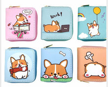 Load image into Gallery viewer, Cartoon Corgi Print Small Wallet
