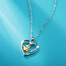 Load image into Gallery viewer, Heart with Paw Pendant and Necklace