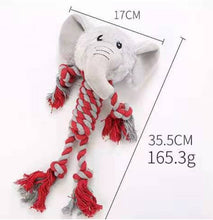 Load image into Gallery viewer, Dog Cotton Rope Animal Squeaky Toy