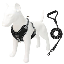 Load image into Gallery viewer, Adjustable Reflective Dog Harness and Leash Set