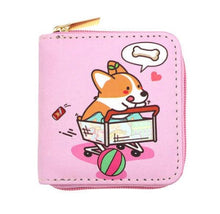 Load image into Gallery viewer, Cartoon Corgi Print Small Wallet