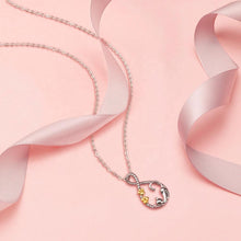 Load image into Gallery viewer, Cat with Gold Paw Prints Pendant and Necklace