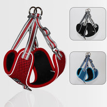 Load image into Gallery viewer, Adjustable Reflective Dog Harness and Leash Set