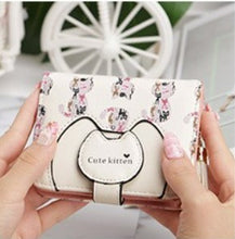Load image into Gallery viewer, Small Cat Print Wallet