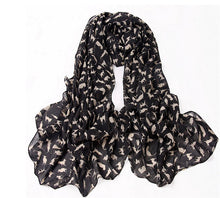 Load image into Gallery viewer, Chiffon Cat Print Scarf