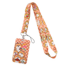 Load image into Gallery viewer, Cartoon Multiple Shiba Inu Card Holder and Fabric Lanyard