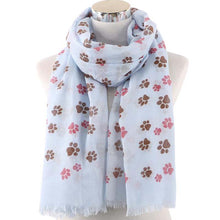 Load image into Gallery viewer, Multi Colour Paw Print Scarf