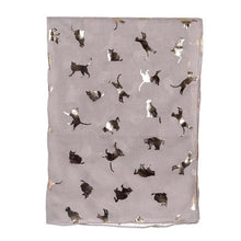 Load image into Gallery viewer, Rose Gold Tone Cat Print Scarf