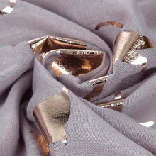 Load image into Gallery viewer, Rose Gold Tone Cat Print Scarf