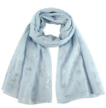 Load image into Gallery viewer, Silver Dog Print Scarf