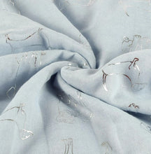 Load image into Gallery viewer, Silver Dog Print Scarf
