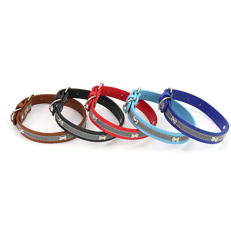 2 cm Synthetic Leather Adjustable Dog Collar