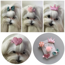 Load image into Gallery viewer, 5 Piece Handmade Dog Hair Clips
