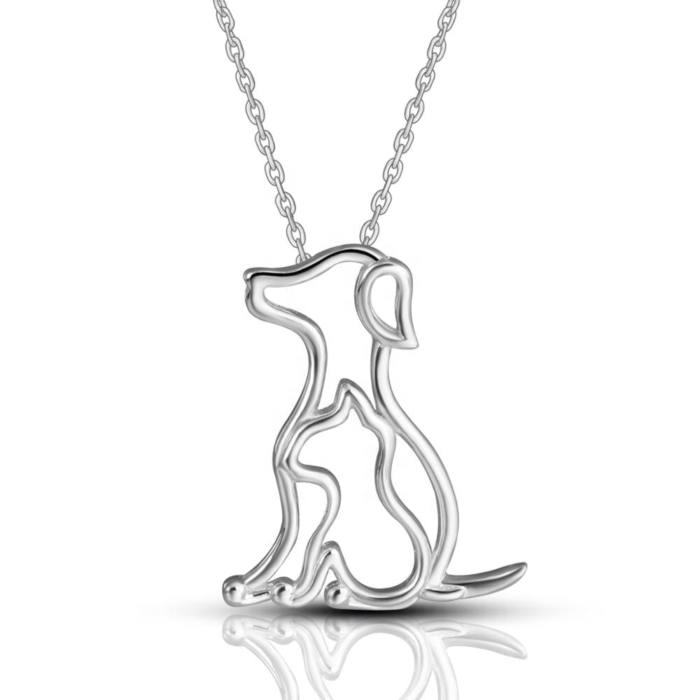Dog and Cat Pendant and Necklace