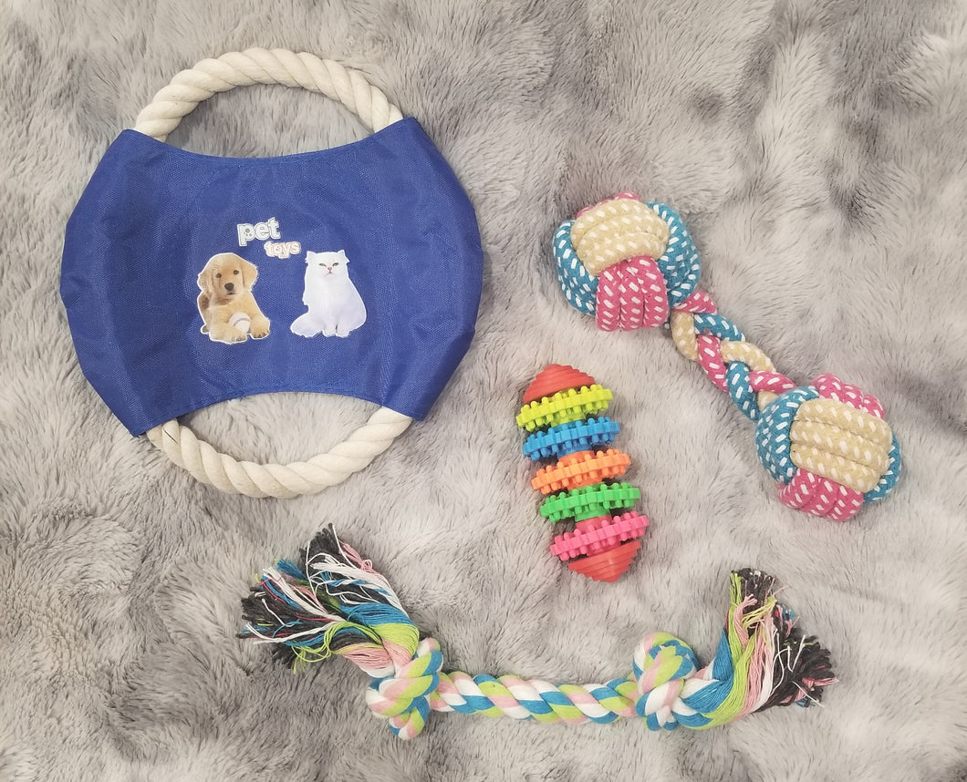 4 Piece Dog Toy Set