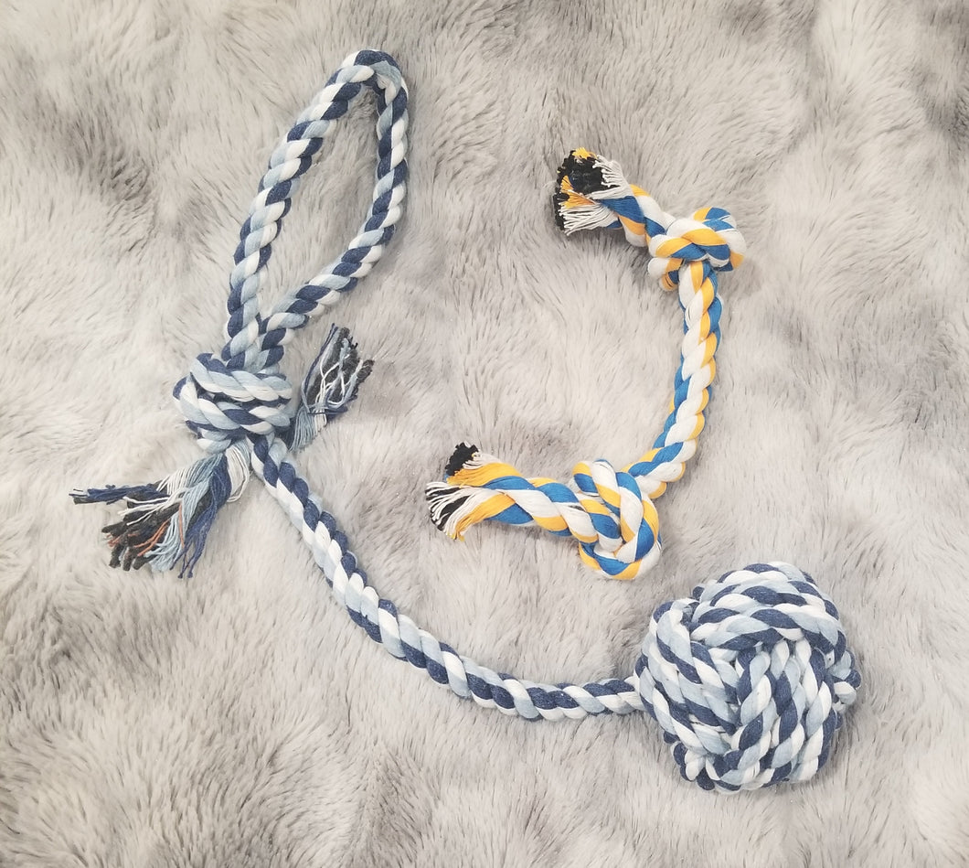 2 Piece Dog Toy Rope Set