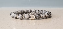 Load image into Gallery viewer, Antique Style Stone Bead Paw Print Bracelet
