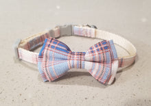 Load image into Gallery viewer, 1 cm Plaid Design with Bow Adjustable Dog and Cat Collar
