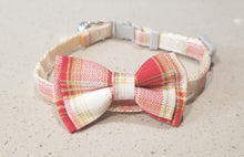 Load image into Gallery viewer, 1 cm Plaid Design with Bow Adjustable Dog and Cat Collar
