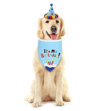 Load image into Gallery viewer, Dog and Cat Birthday Hat and Bandana Set
