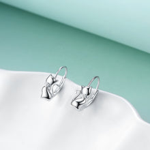 Load image into Gallery viewer, White Stone Cat Lever Back Earrings
