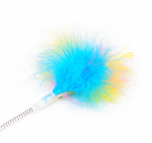 Load image into Gallery viewer, Interactive Colourful Cat Tumbler Toy with Feather and Ball
