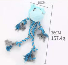 Load image into Gallery viewer, Dog Cotton Rope Animal Squeaky Toy
