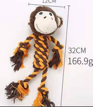 Load image into Gallery viewer, Dog Cotton Rope Animal Squeaky Toy
