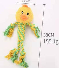 Load image into Gallery viewer, Dog Cotton Rope Animal Squeaky Toy
