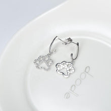 Load image into Gallery viewer, Hanging Crystal Paw Print Earrings
