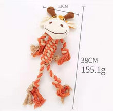 Load image into Gallery viewer, Dog Cotton Rope Animal Squeaky Toy
