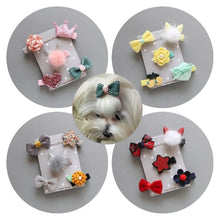 Load image into Gallery viewer, 5 Piece Handmade Dog Hair Clips
