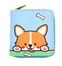 Load image into Gallery viewer, Cartoon Corgi Print Small Wallet
