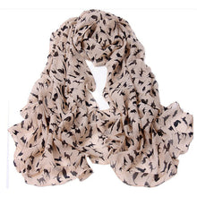 Load image into Gallery viewer, Chiffon Cat Print Scarf
