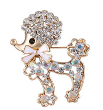 Load image into Gallery viewer, Chic Poodle Dog Rhinestone Brooch Pin
