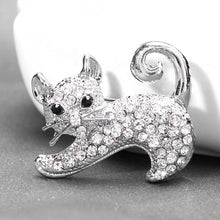 Load image into Gallery viewer, Cute Kitten Rhinestone Brooch Pin
