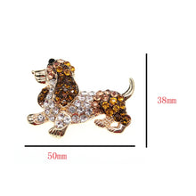 Load image into Gallery viewer, Cocker Spaniel Dog Rhinestone Brooch Pin
