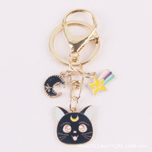 Load image into Gallery viewer, Cartoon Anime Cat Keychain
