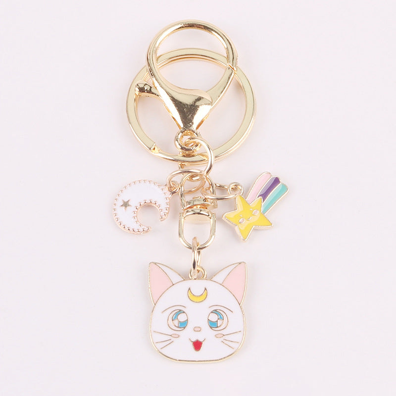 Cartoon Anime Cat Keychain