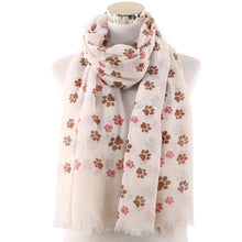 Load image into Gallery viewer, Multi Colour Paw Print Scarf
