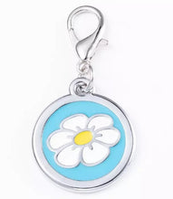 Load image into Gallery viewer, Flower Pattern Round Pet ID Tag
