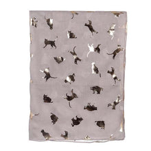 Load image into Gallery viewer, Rose Gold Tone Cat Print Scarf
