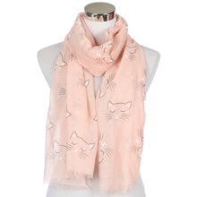 Load image into Gallery viewer, Cartoon Cat Face Print Scarf
