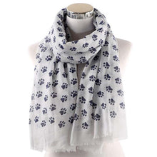 Load image into Gallery viewer, Multi Colour Paw Print Scarf
